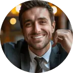 Portrait of the happy customer